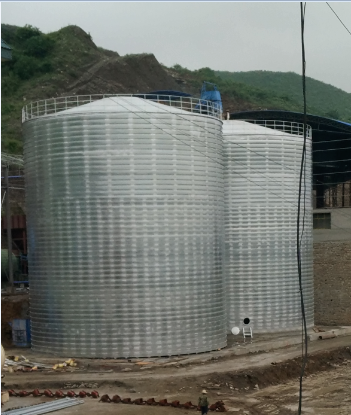 同心粮食钢板仓的安装全过程不用热焊接